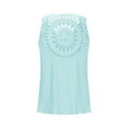 thumbnail image 7 of AherBiu Beach Tank Tops for Women Eyelet Hole Lightweight Vacation V Neck Sleeveless Summer Top Tees Shirts, 7 of 7