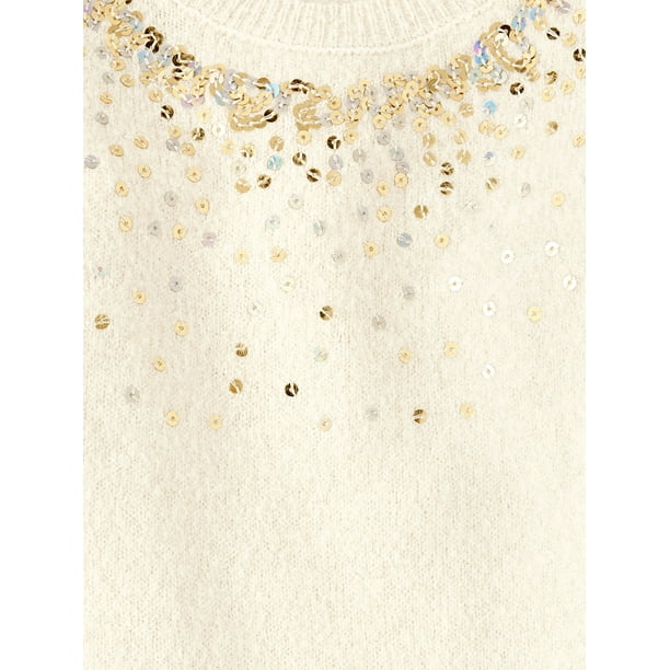 gold sequin sweater dress Knit Lurex Ribbed Sweater Midi Dress – Jupiter Row main image 0