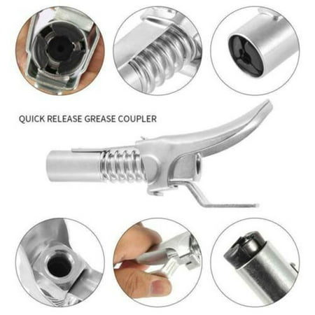 

WANYNG Air Tools Locks Grease not Grease Goes Coupler 1/8” Zerk in on the in Onto Fittings Tools & Home Improvement Grease Coupler Silver