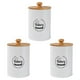 thumbnail image 2 of Juego de 3 botes herméticos para almacenar alimentos de cocina, té, azúcar y café. B blanco, 2 of 9