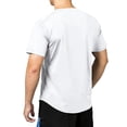 thumbnail image 3 of Men's Casual Sports Fitness Training Running V-Neck T-Shirt Breathable Lightweight Fabric All-Season Active Basic Tees,White,XXL, 3 of 3