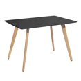 thumbnail image 3 of Topcobe Dining Table, Modern Metal Square Kitchen Table for Home Office Furniture, Black, 3 of 7