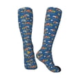 thumbnail image 4 of Balery Construction Vehicles Printed Novelty Socks Men's Women's Crew Socks Sports Socks Knee High Socks Cotton Socks Quirky and Cool Socks, 4 of 9