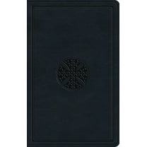 ESV Large Print Value Thinline Bible (Trutone, Navy, Mosaic Cross Design), (Hardcover)