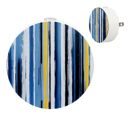 

YZUOUZY Night Light Lamps for Bedroom Small Lamps Set of 2 Multicolor Stripes Teals Ink Texture