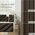 thumbnail image 4 of Dark Chocolate Pinch Pleated Linen Curtains 2 Panels for Living Room Bedroom Memory Training Shaped Semi Sheer Pleat Drapes with Hooks Rings Light Filtering Window Curtain 40x84, 4 of 9