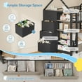 thumbnail image 5 of Bunk Bed Twin Over Twin Size Loft Bed with Globe String Lights and 6 Storage Drawers Low Metal Bunk Beds with Charging Stations & Montessori Bookshelf, Safety Guardrail and Ladder, Black, 5 of 10