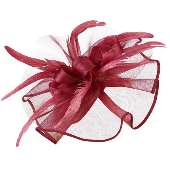 Fascinators Hats for Women Tea Party Vintage Tea Party Hat Mesh Flower Feathers Kentucky Fascinators Headband Derby Hats for Women Cocktail Wedding Fancy Dress Party One Size