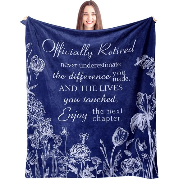Retirement Gifts for Women Men 2024 Blanket 60"x50", Retirement Gift, Retired Gifts for Women, Best Retirement Gifts Ideas, Funny Cool Retirement Gifts, Going Away Gift, Farewell Gifts
