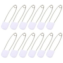 Omeite Safety pin diaper pin 50pcs (white large size)