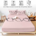 thumbnail image 5 of Twin XL Size Fitted Sheet Set - Pink Halloween 2 Piece Bedding Sets 16" Deep Pocket Fitted Sheet with 1 Pillowcases, Funny Ghost Cute Cartoon Spooky Brushed Microfiber Hotel Luxury Bed Sheets, 5 of 9