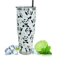 thumbnail image 2 of 40 oz Tumbler with Handle and Straw Panda Cup Water Bottle Panda Gifts for Women Leak Proof 40 oz Cup Insulated Stainless Steel Tumbler PandaTravel Coffee Mug Proof Lid and Straw, 2 of 6