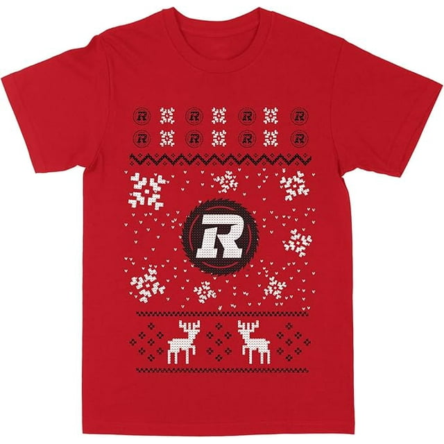 CFL Ottawa Redblacks Chandail de Noël Laid Rouge Petit T-Shirt