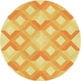 thumbnail image 1 of Ahgly Company Machine Washable Indoor Round Transitional Chrome Gold Yellow Area Rugs, 5' Round, 1 of 7