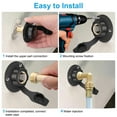thumbnail image 2 of TAPDRA Brass RV City Water Inlet with Check Valve Anti-Backflow 3/4” GHT Female 1/2” NPT Male with Sealing Tape and Filter Kit, 2 of 5