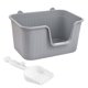 thumbnail image 3 of Lavabo para arena de gatos con pala, bandeja de arena para mascotas con parte abierta, inodoro para orinal para gatitos, bandeja de arena , gris XL, 3 of 8