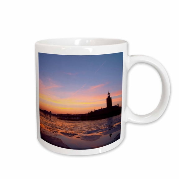 3drose, Sunset, Riddarfjarden, Town Hall, Stockholm, Sweden - Eu28 Pka0031 - Per Karlsson, 15oz Mug