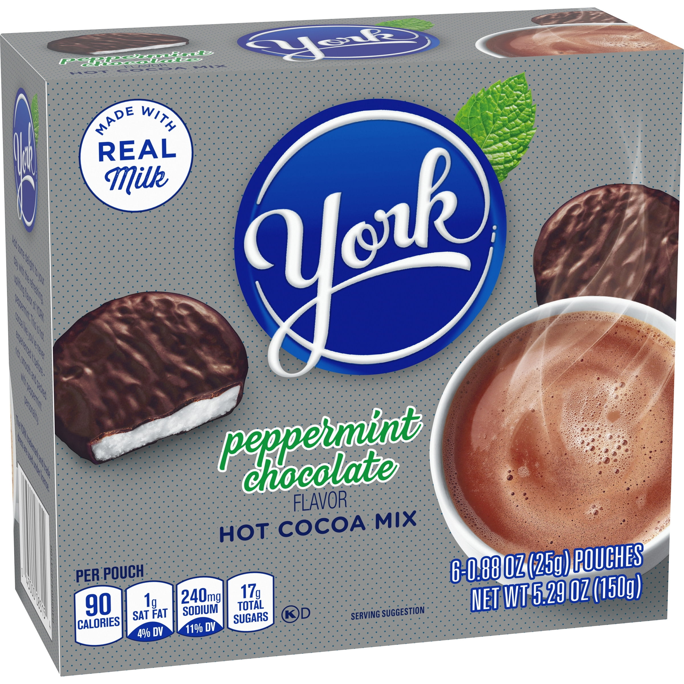 Hershey's York Peppermint Chocolate Hot Cocoa Mix, 6 ct Packets