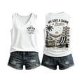 thumbnail image 4 of XMYRZ Women's T Shirts My Give A Damn is Broken Letter Print Tank Tops Too Old to Care Club Tees Funny Beach Blouse, 4 of 4