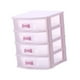 thumbnail image 3 of Mini cajón organizador organizador organizador de joyas soporte de cajas de almacenamiento pequeños organizador con cajones para la oficina de arte de Pink 4 nivel, 3 of 8