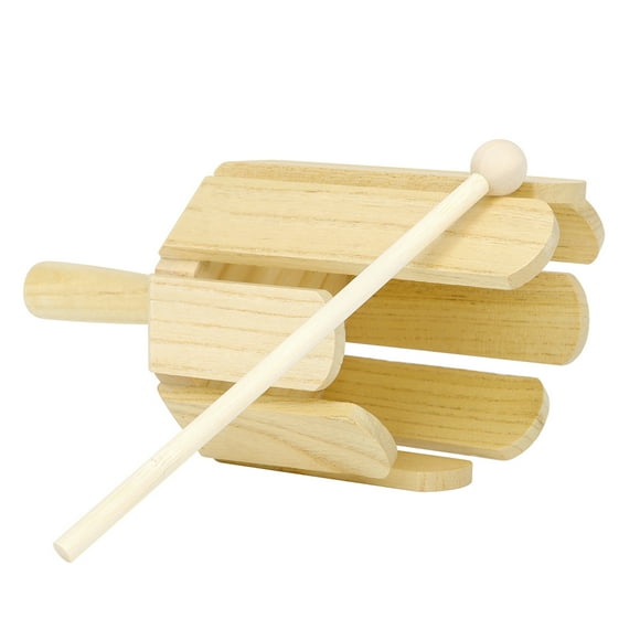 8-Tone Wooden Sound Maker Musical Instrument with Stick for Toddler Children Early Musial Education Music Toy