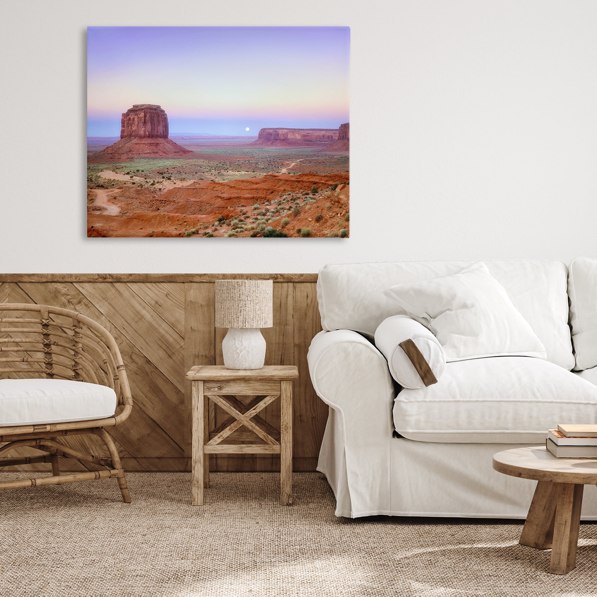 Stupell Industries Moonrise Over Monument Valley Canvas Wall Art, design by Dennis Frates