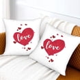 thumbnail image 6 of Valentines Day Love Hearts Throw Pillow Covers 16x16 Set of 2 Decorative Pillowcase Cushion Covers Soft Velvet Pillow Cases for Sofa Couch Bed Car for Her Gifts Romantic Wife, 6 of 6