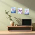 thumbnail image 2 of ZHONGYUTONG 3 Piece Purple Butterfly Canvas Wall Art Butterfly Pictures Wall Decor Watercolor Painting for Girls Room Decor Framed (11.00" x 14.00" x 3PCS), 2 of 5