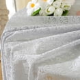 thumbnail image 6 of Elegant White Lace Embroidered Round Tablecloth, 35.4-inch Sheer Hollowed-out Non-Slip Cover, Polyester, for Home, Restaurant, Cafe Decor, 6 of 6
