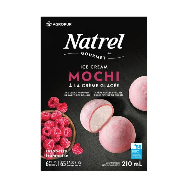 Mochi à la crème glacée aux framboises Natrel 6x35 mL