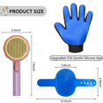 Cat Grooming Glove Brush,SelfCleaning Slicker Pet Brush for Short and