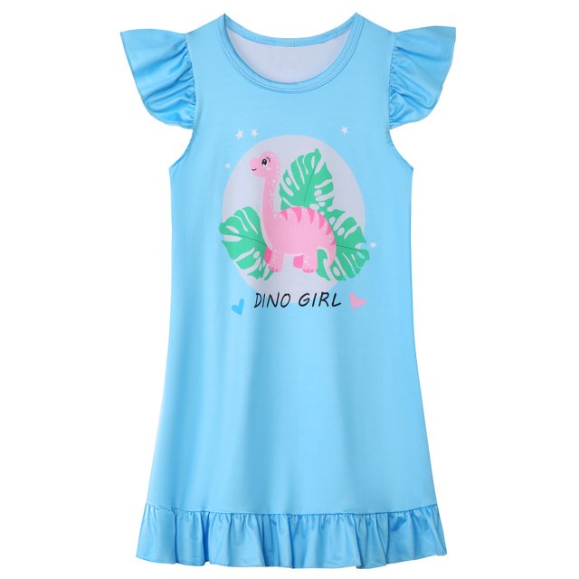 Robes pour Filles 2025 Robes de Princesse pour Enfants avec Manches Courtes Robe Décontractée Robe d'Amour Robes Mignonnes Robes de Chien pour Petite Fille Robe Maxi Robe d'Été pour Fille