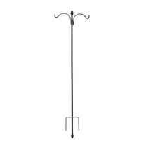 Panacea 84" Steel Black 4-Way Shepherd's Hook for Bird Feeder & Hanging Baskets