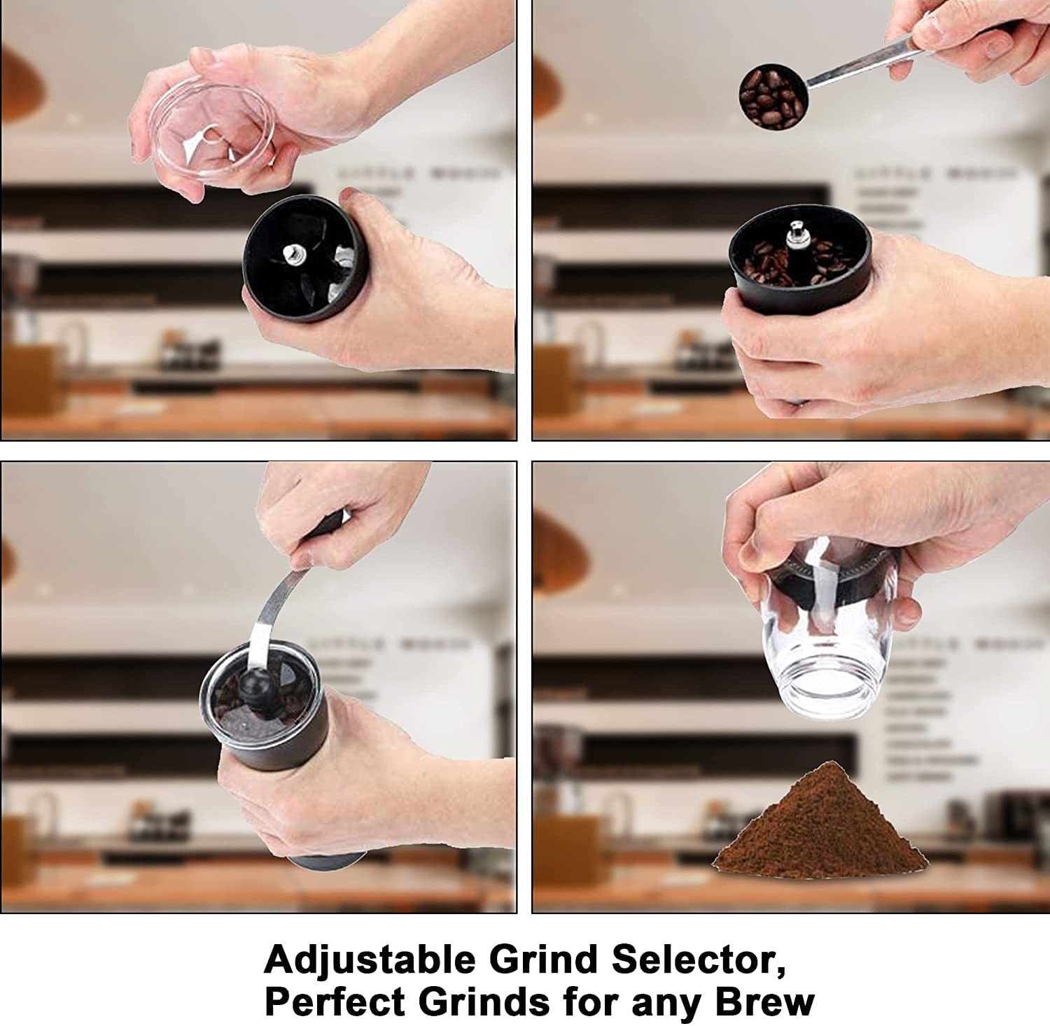 Dropship Manual Coffee Grinder; Ceramic Burr Coffee Bean Grinder; Portable  Hand Mills Fashion Coffee Bean Salt Pepper Spice Stainless Steel Material  Grinder Kitchen Accessories Cooking Tool to Sell Online at a Lower