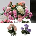 thumbnail image 4 of Géranium Artificiel Fleurs Rouges Roses Plantes Artificielles Fleur Artificielle, 4 of 7