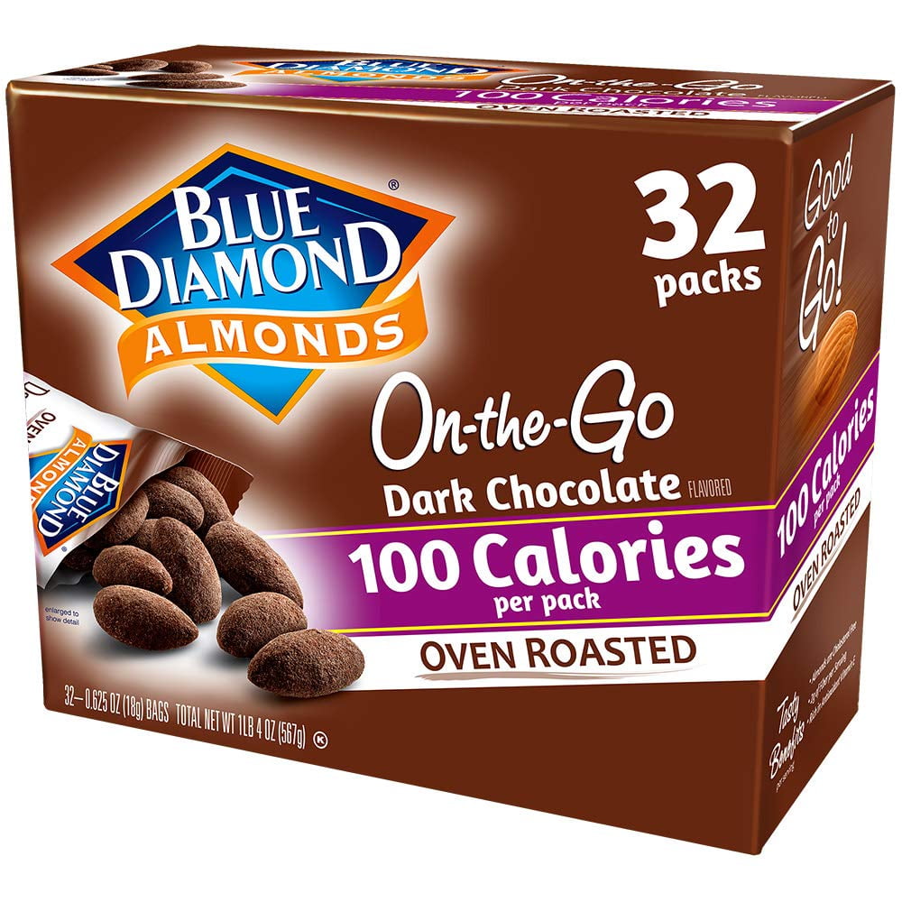 Blue Diamond Almonds, Oven Roasted Cocoa Dusted Almonds, 100 Calorie Packs, 32 Count