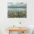 thumbnail image 2 of Shiartex Canvas Wall Art Beach Floral Wall Picture Coastal Boho Farmhouse Daisy Flowers Nautical Sea Ocean Wildflowers Canvas Print Vintage Artwork for Small Rustic Bathroom Office Décor 20x16in, 2 of 6