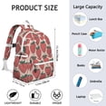 thumbnail image 6 of Pink Strawberry Plants Fruit Backpack for School,Cute School Bag,Schoolbag with Adjustable Shoulder Straps & Padded Back,13.4"x11"x4.7", 6 of 6