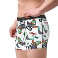 thumbnail image 2 of Susaid Dinosaur on Excavator2 Print Men's Mesh Boxer Briefs Cooling Breathable Sports Underwear Wide Waistband Boxer Briefs W/Fly-Large, 2 of 5