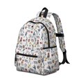 thumbnail image 2 of Baseball Kids and Trophies White Cute School Backpack with Padded Back and Adjustable Shoulder Straps 13.4"x11"x4.7", 2 of 5