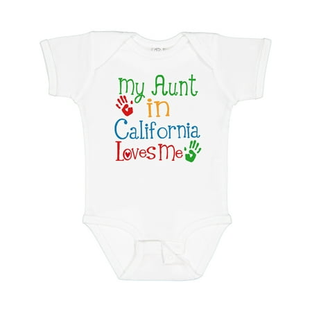 

Inktastic My Aunt in California Loves Me Gift Baby Boy or Baby Girl Bodysuit