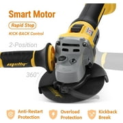 Mellif Brushless Cordless Angle Grinder, Compatible with Dewalt 20V MAX Battery, Side Grinding and Polishing Tool(with Battery)