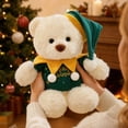 thumbnail image 6 of LXGGDDO Christmas Teddy Bear Stuffed Animal - Adorable Xmas Plush Toy with Hat and Scarf - Soft and Cuddly Winter Companion for Kids and Seniors - 10 inch, 6 of 6