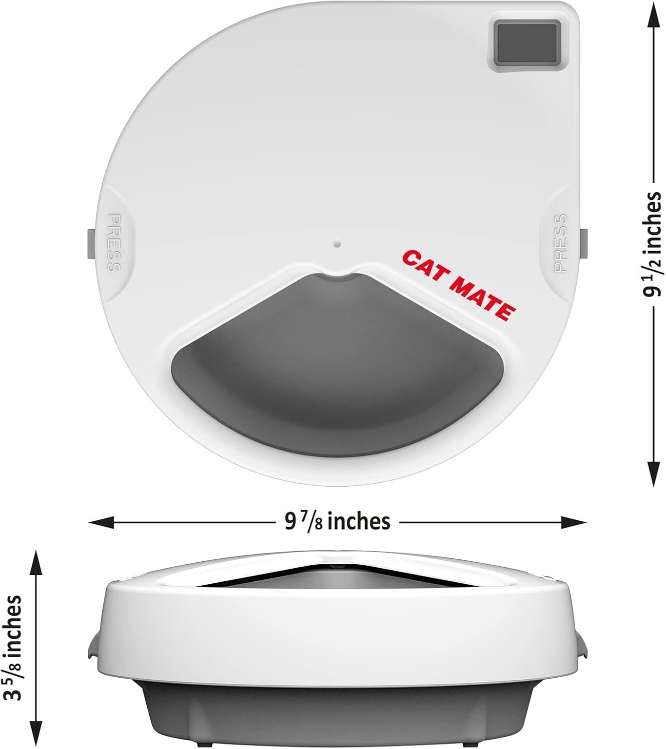 C300 Automatic 3 Meal Pet Feeder with Digital Timer for Cats and Small Dogs