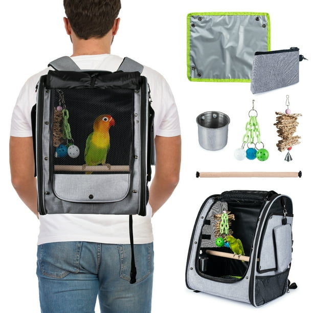 CHEERING PET Bird Carrier, Bird Backpack, Travel Bird Cage Walmart