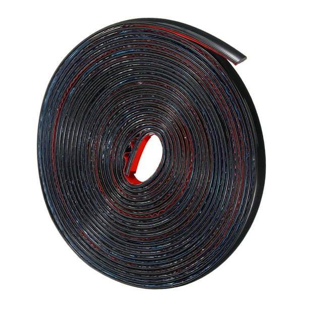 Uxcell Moldura de Pared Autoadhesiva, 0.3" x 16Ft Moldura de Panel 3D de PVC para Marco de Ventana Negro