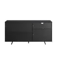 thumbnail image 6 of Tatum Modern A-Symmetrical 3-Door Black/Dark Walnut Sideboard by Manor Park, 6 of 8