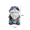 thumbnail image 2 of Gnomo enano arte esculturas decoración artesanía miniatura para jardín (negro plano) Ndcxsfigh Libre de BPA, 2 of 7