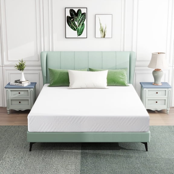 Queen Mattress Bed in a Box,10" Cooling Green-Tea Gel Memory Foam Mattress with Graphene Fabric Cover