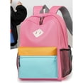 thumbnail image 2 of FUZHIQ Classic School Backpack for Ages 8-15, Simple Bookbag with Multiple Pockets, Water Resistant Lightweight Middle School Bag, Pink, 2 of 6